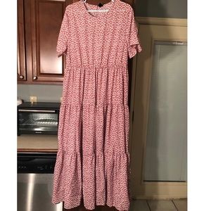 Shein Plus Daisy Floral Ruffle Hem Swing Maxi Dress, brand new & never worn!